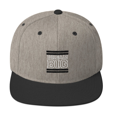 Grey and Black Dream Big Snapback Hat