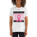 White Black and Pink Breast Cancer Awareness Short-Sleeve Unisex T-Shirt