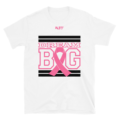 White Black and Pink Breast Cancer Awareness Short-Sleeve Unisex T-Shirt