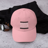 Light Pink Black and White Dad hat
