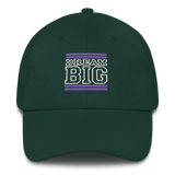 Purple and White Dream Big Lifestyle Dad Hat (assorted colors)