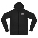 Pink and White Dream Big Lifestyle Unisex zip hoodie