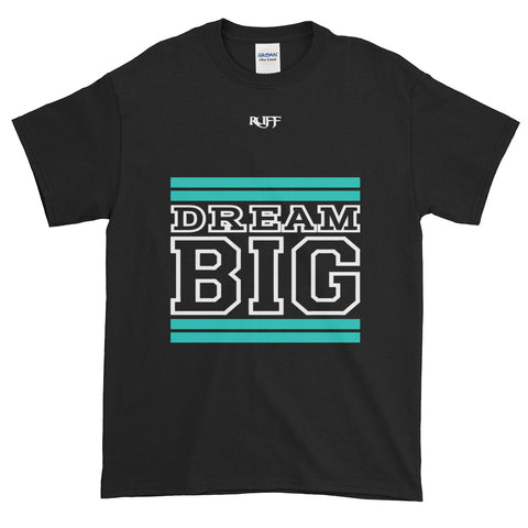 Black Teal and White Short-Sleeve T-Shirt