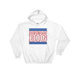 White Royal Blue and Red Hooded Sweatshirt