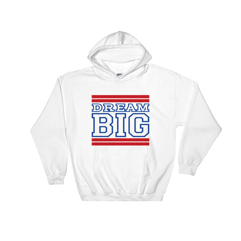 White Red and Royal Blue Hooded Sweatshirt