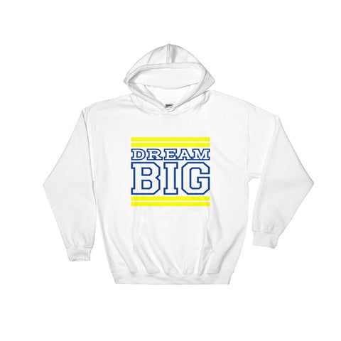 White Yellow and Royal Blue Hooded Sweatshirt