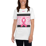 White Black and Pink Breast Cancer Awareness Short-Sleeve Unisex T-Shirt