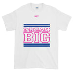 White Royal Blue and Pink Short-Sleeve T-Shirt