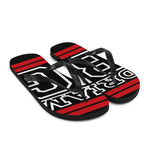 Red and White Dream Big Flip-Flops