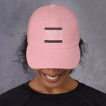 Light Pink Black and White Dad hat