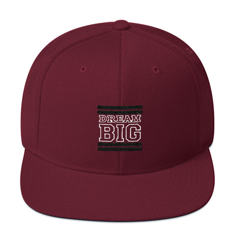 Maroon and Black Dream Big Snapback Hat