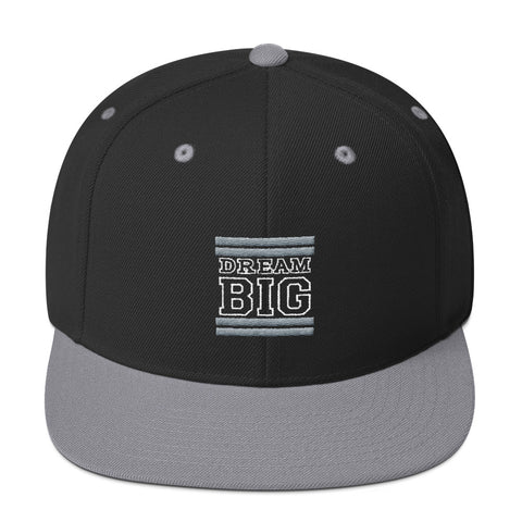 Black and Grey Dream Big Snapback Hat