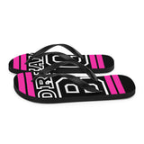 Pink and White Dream Big Flip-Flops