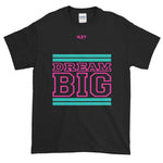 Black Teal and Pink Short-Sleeve T-Shirt