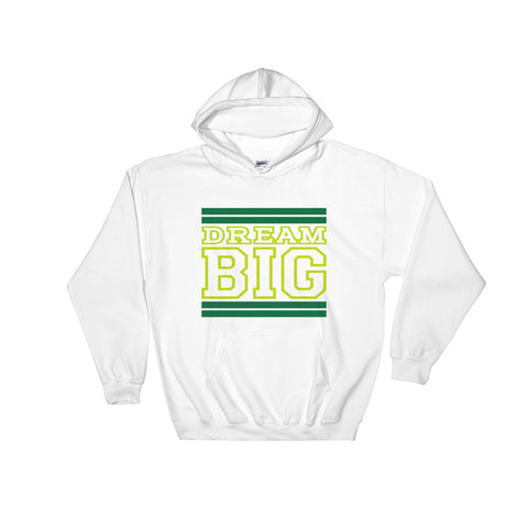 White Green and Lime Green Hooded Sweatshirt
