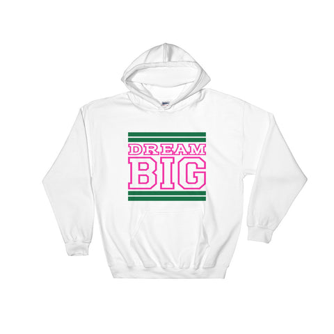 White Green and Pink Hooded Sweatshirt