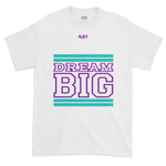 White Teal and Purple Short-Sleeve T-Shirt
