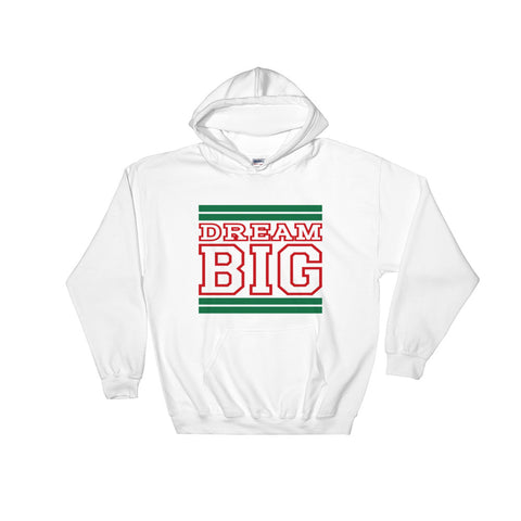 White Green and Red Hooded Sweatshirt