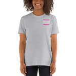 Pink and White Dream Big Lifestyle Short-Sleeve Unisex T-Shirt