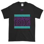 Black Teal and Purple Short-Sleeve T-Shirt