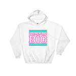 White Turquoise and Pink Hooded Sweatshirt
