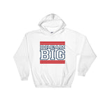 White Red and Navy Blue Hooded Sweatshirt